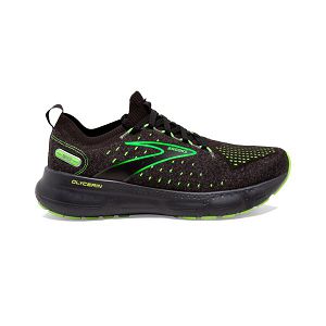 Brooks Glycerin StealthFit 20 Mens Road Running Shoes Black/Green | USA-HBQ395480